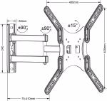 Soporte de Pared para TV Serpis-Hogar Maclean MC-759 de 32 a 55" VESA 400x400 - Vista 2