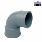 Codo de PVC Evacuación Serie B 87° Hembra-Hembra Ø40 mm Ibide