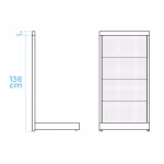 EDM EXPOSITOR PASILLO INTERNO COLOR BLANCO 92,5x41x136 cm 00036 8425998000368