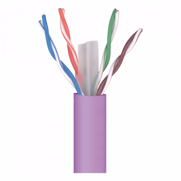 Cable de Red U/UTP Cat6 Televes LSFH Violeta (Bobina de 305 m)